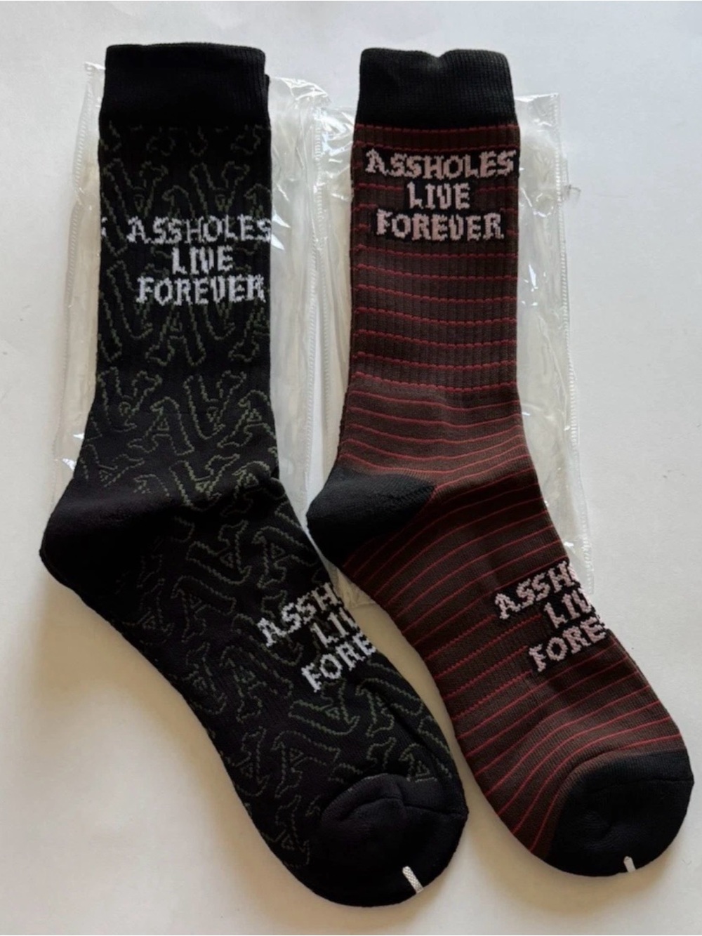 A$$holes Live Forever Logo Socks Set of 2